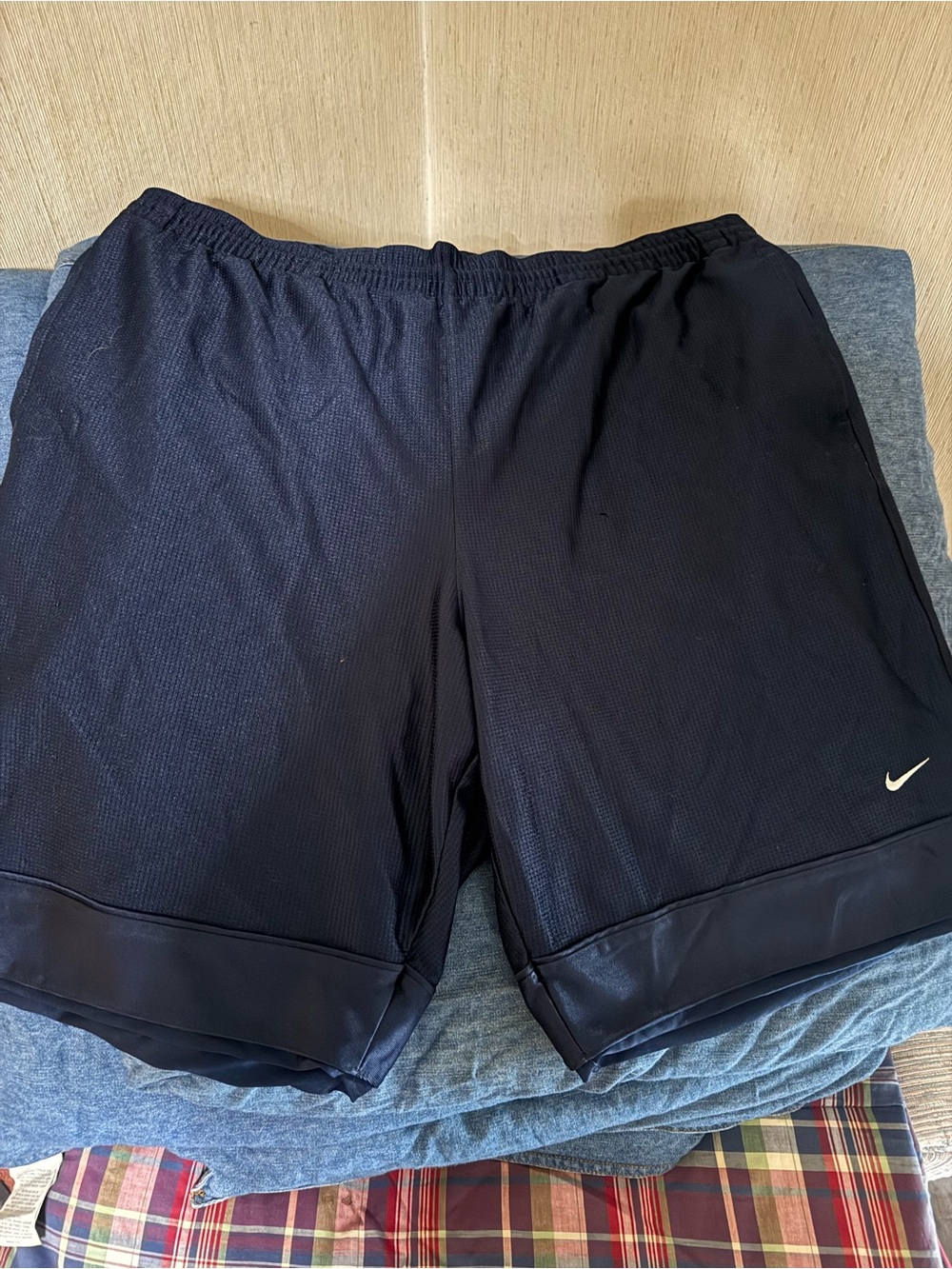 Nike Black Men's Athletic Mesh Shorts with Mini Swoosh